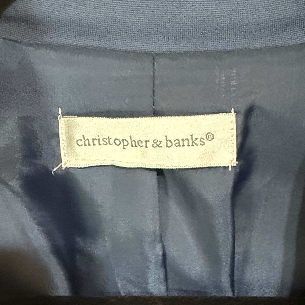 Christopher & Banks Blue Ruffle Jacket - Picture 5 of 5